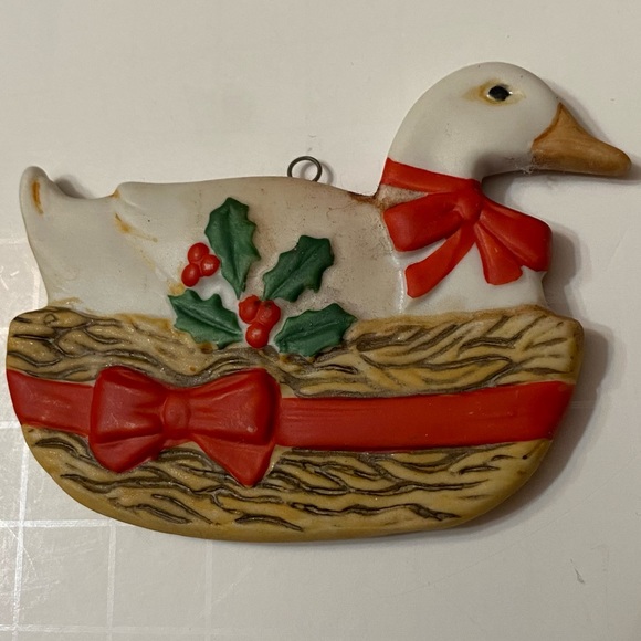 Schmid Christmas Tree Ornament  Dove & White Duck Vintage - Picture 7 of 11
